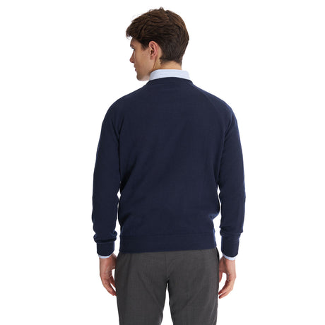 MAGLIONE GIROCOLLO BLU SCURO