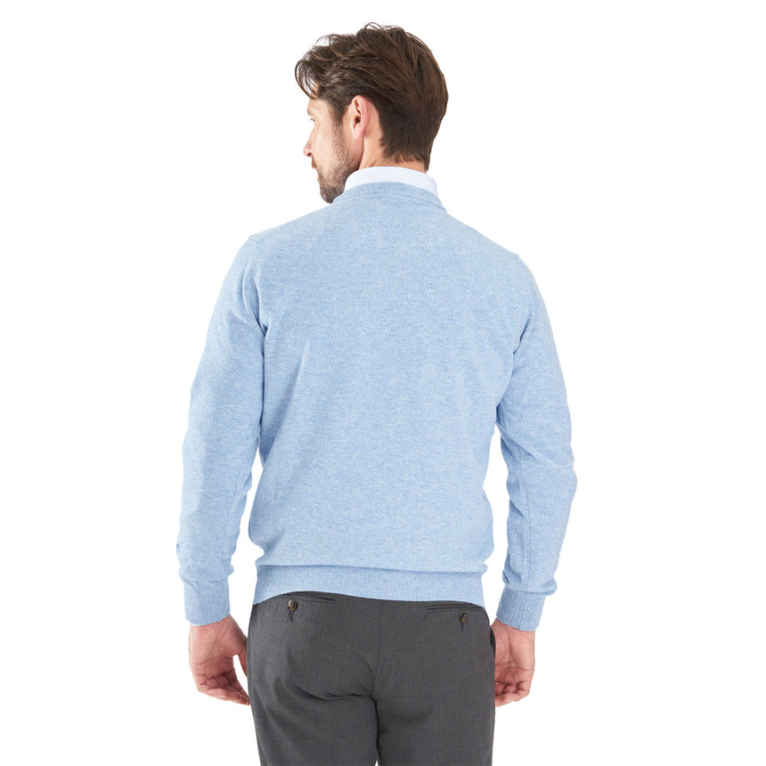 MAGLIONE GIROCOLLO AZZURRO