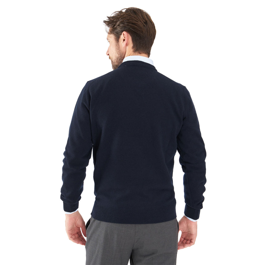 MAGLIONE GIROCOLLO BLU SCURO