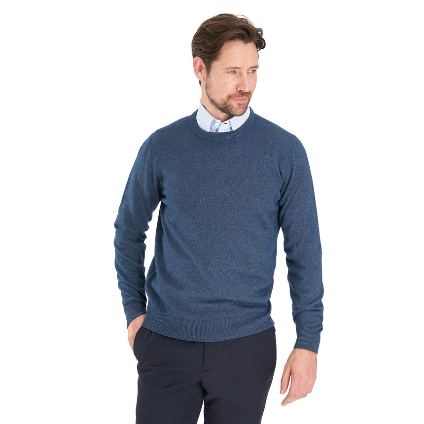 MAGLIONE GIROCOLLO BLU