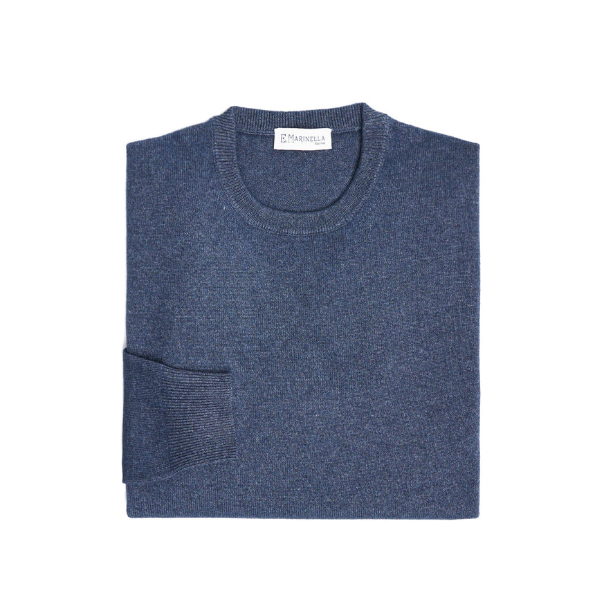 MAGLIONE GIROCOLLO BLU