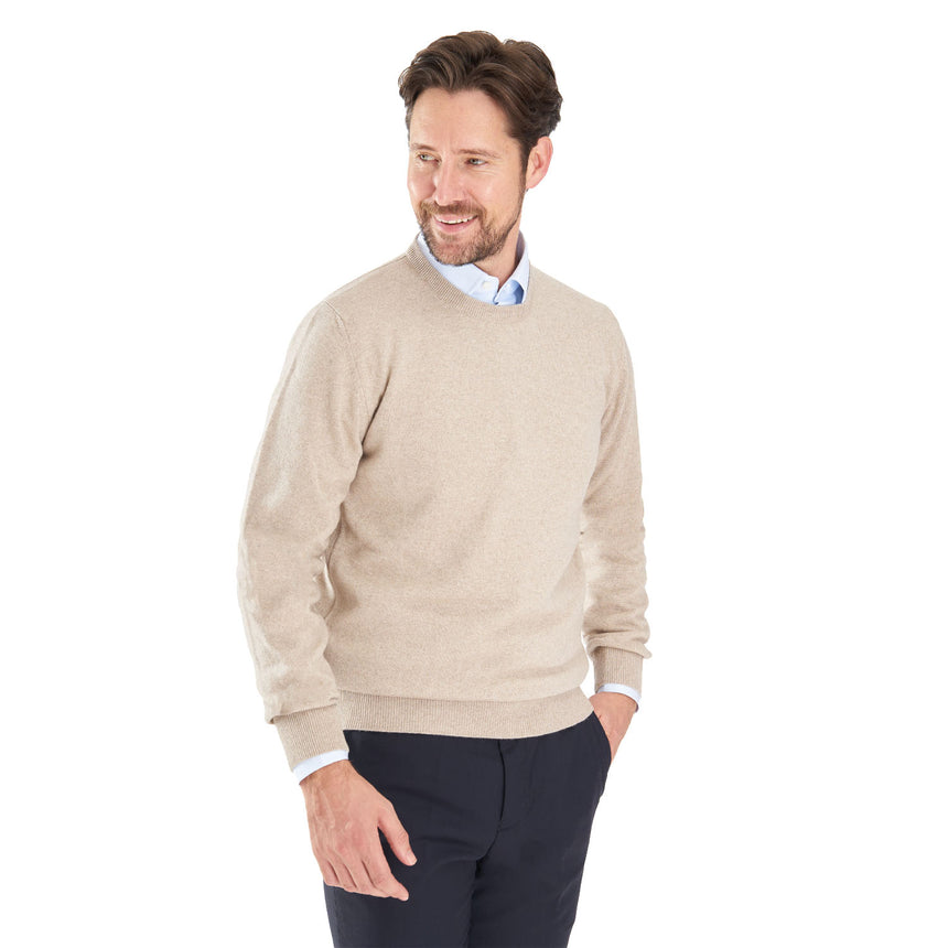 MAGLIONE GIROCOLLO BEIGE