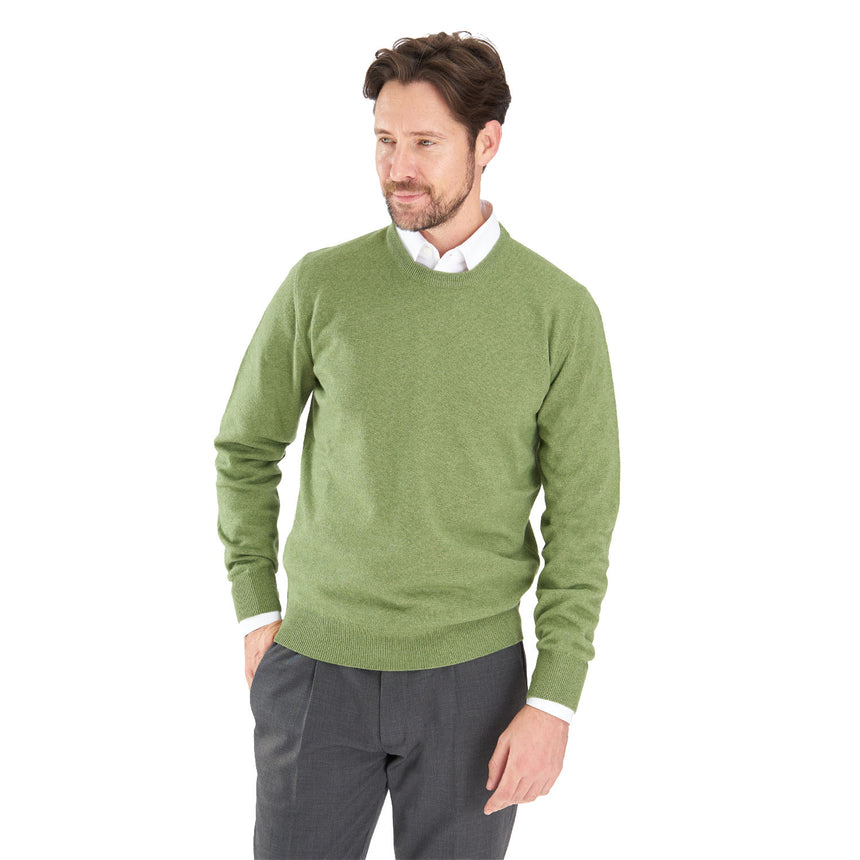 MAGLIONE GIROCOLLO VERDE CHIARO