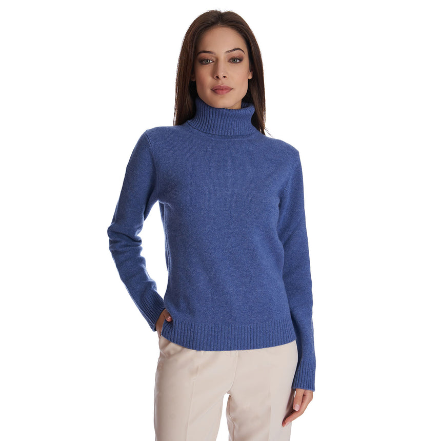 MAGLIONE DOLCEVITA AZZURRO POLVERE