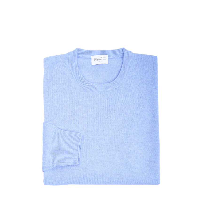 MAGLIONE GIROCOLLO AZZURRO