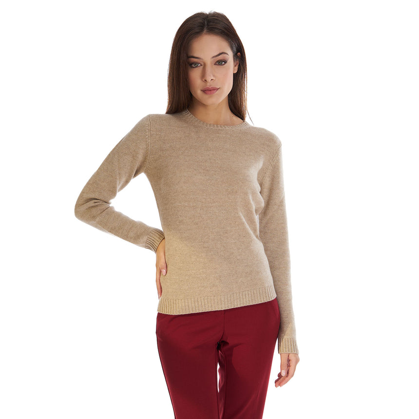 MAGLIONE GIROCOLLO BEIGE