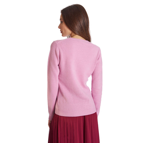 MAGLIONE GIROCOLLO ROSA