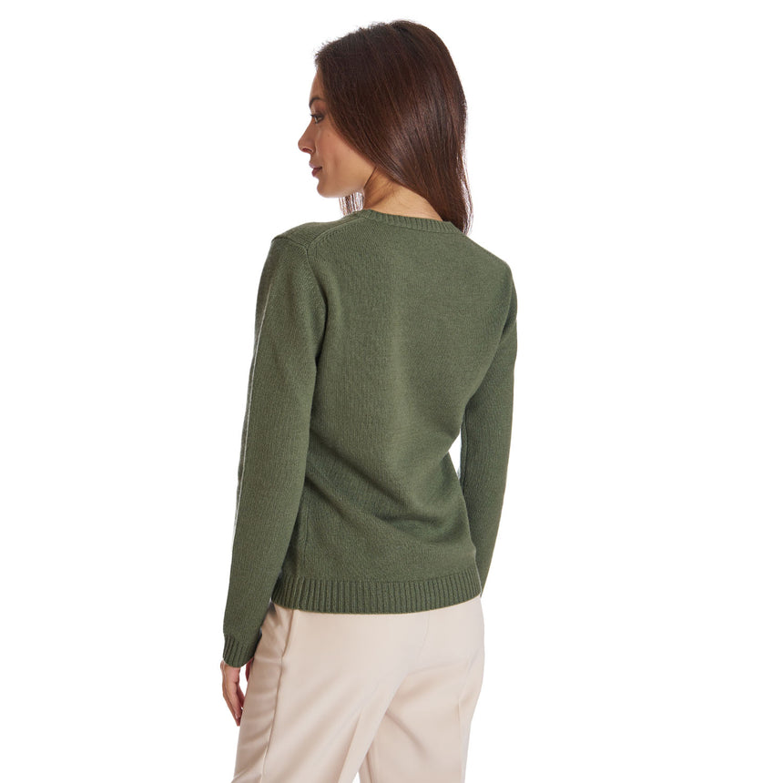 MAGLIONE GIROCOLLO VERDE SCURO