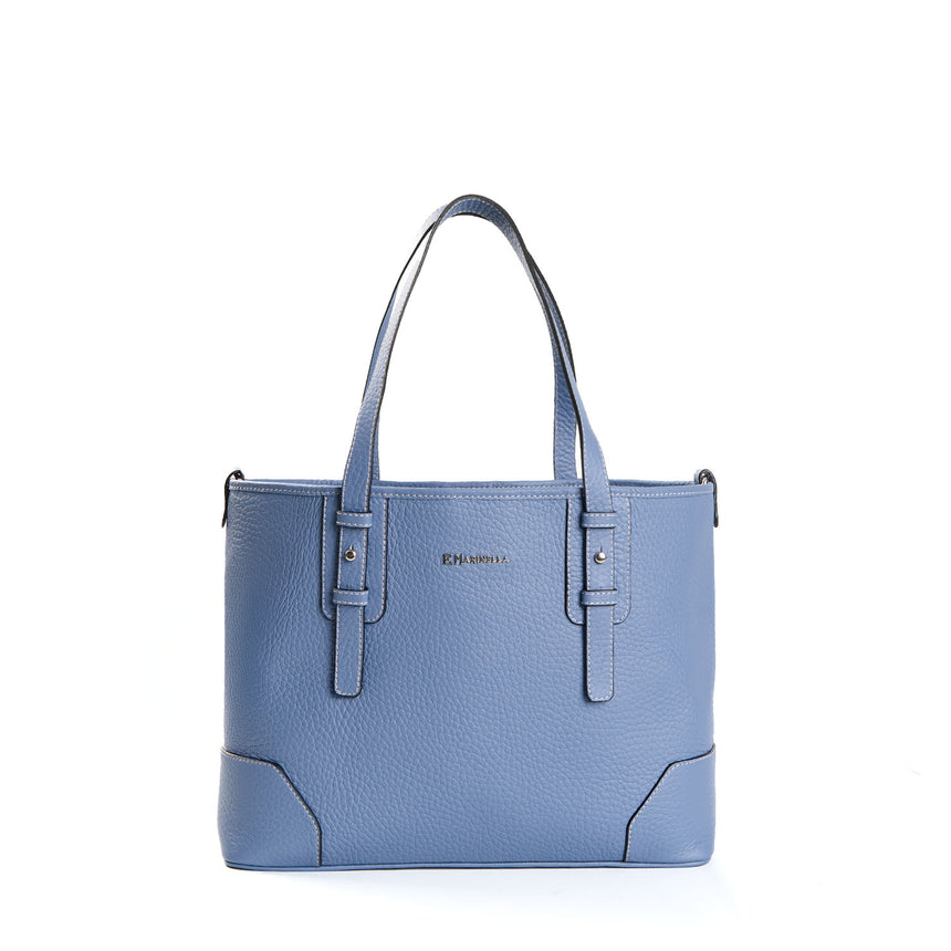 TOTE BAG MIDI AZZURRO POLVERE