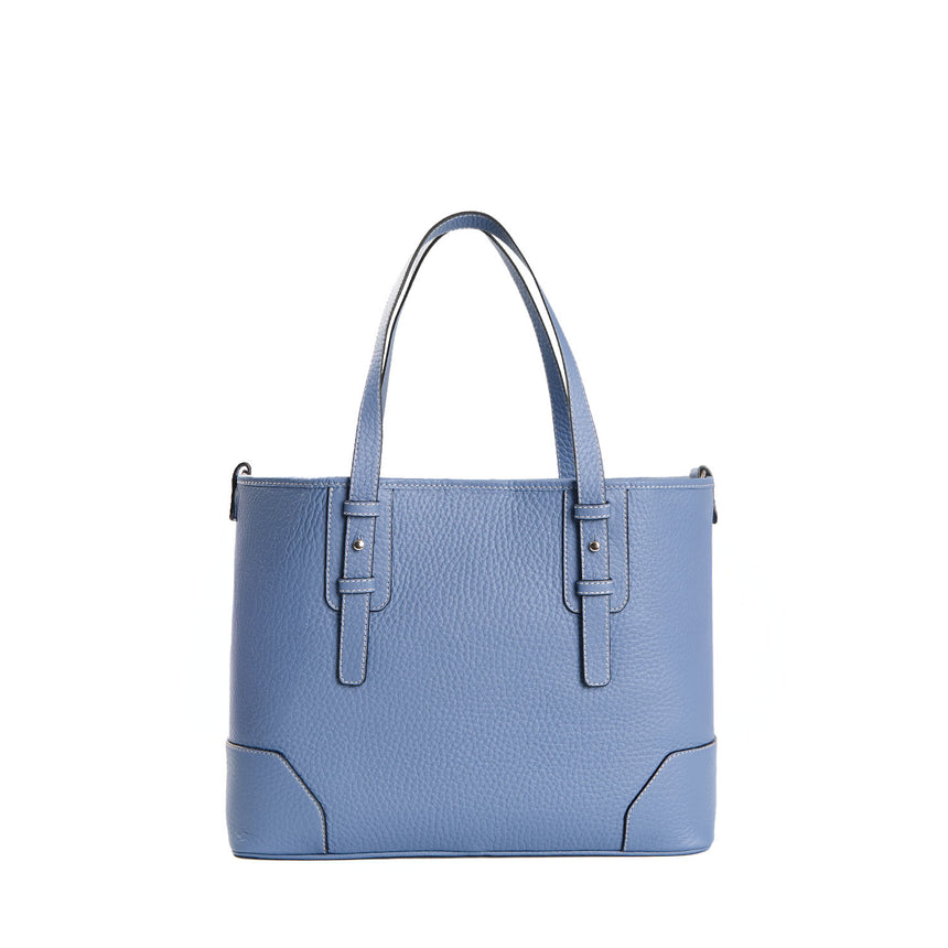 TOTE BAG MIDI AZZURRO POLVERE