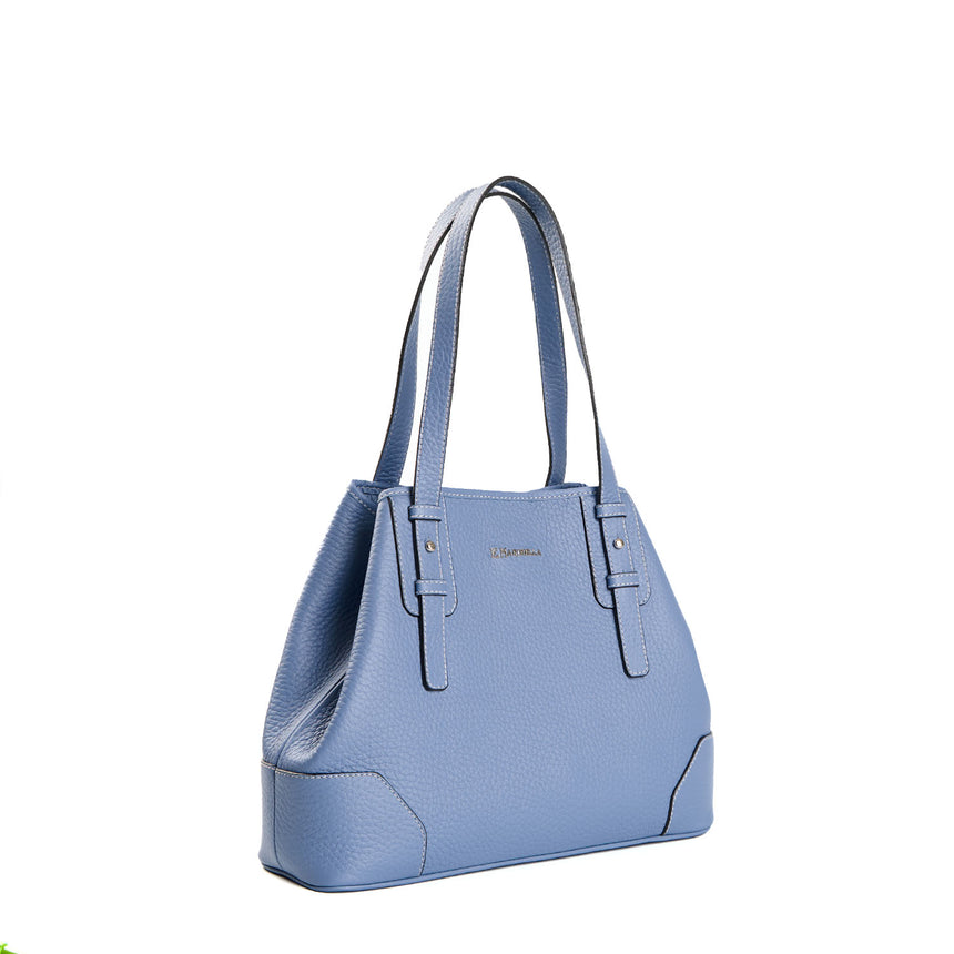 TOTE BAG MIDI AZZURRO POLVERE