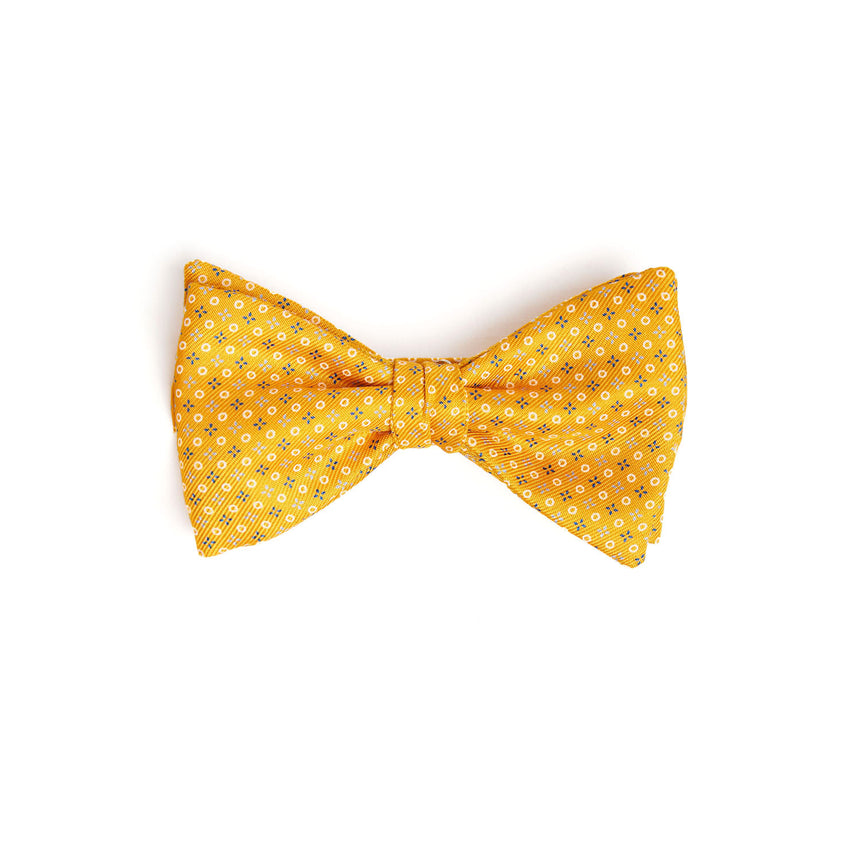 ORANGE PRE-KNOTTED SILK BOWTIE