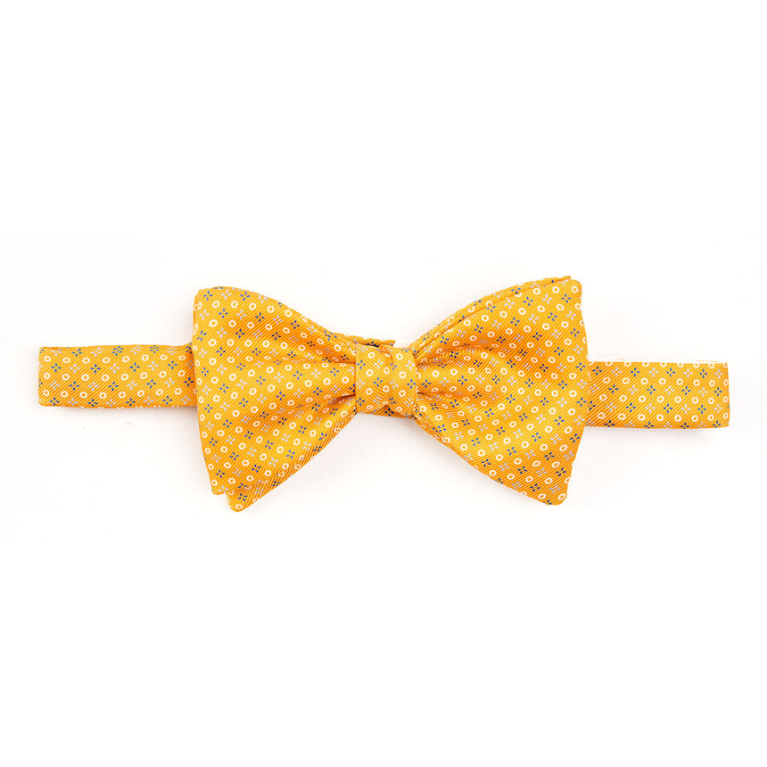 ORANGE PRE-KNOTTED SILK BOWTIE