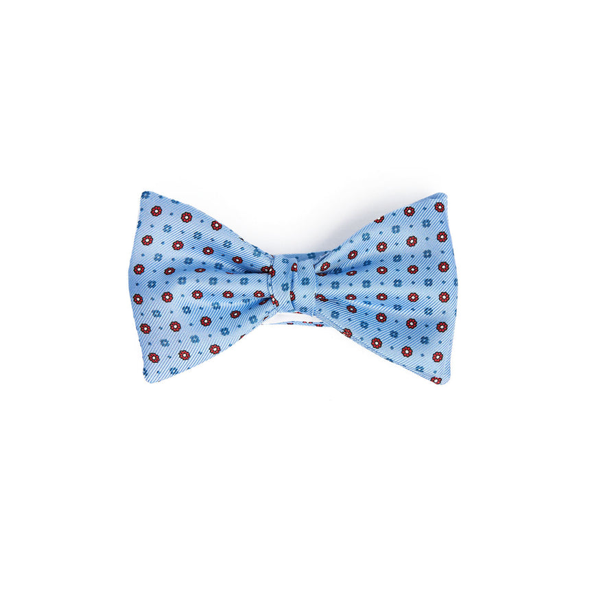 LIGHT BLUE PRE-KNOTTED SILK BOWTIE