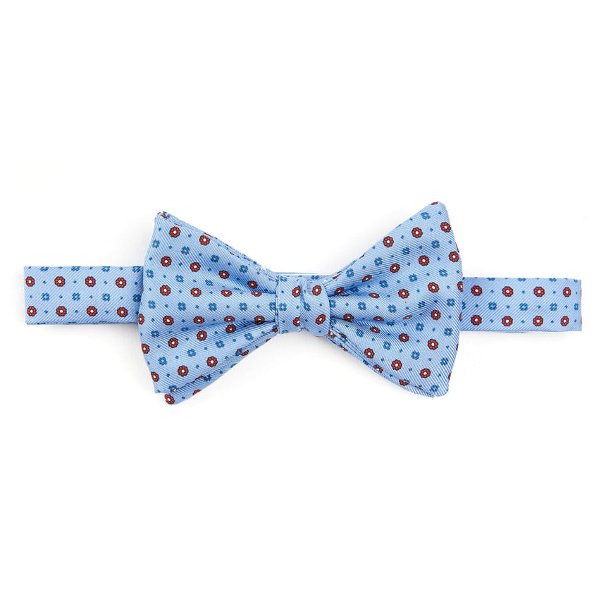 LIGHT BLUE PRE-KNOTTED SILK BOWTIE