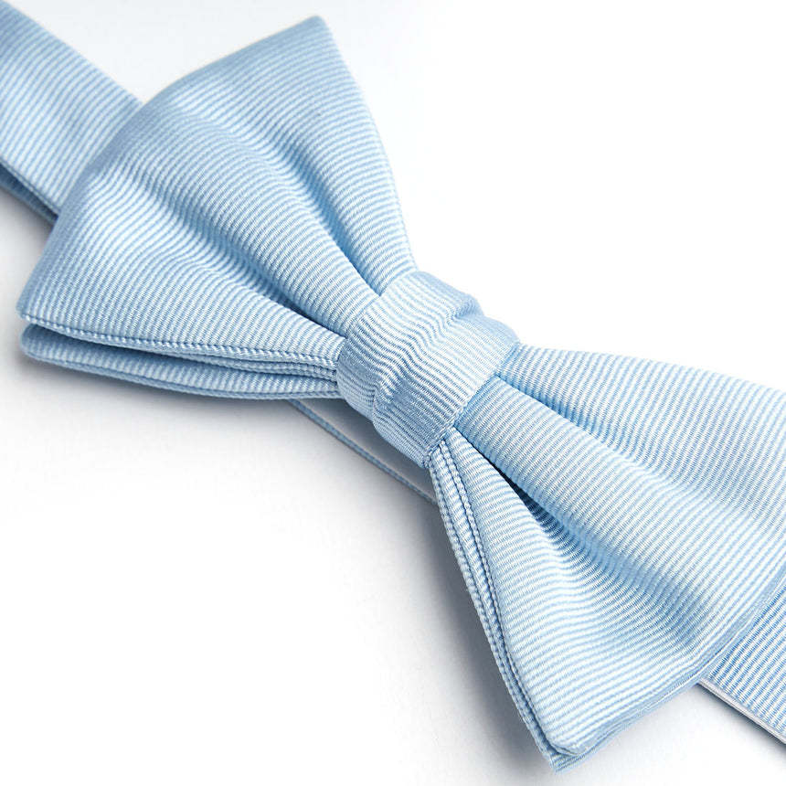 LIGHT BLUE PRE-KNOTTED SILK BOWTIE