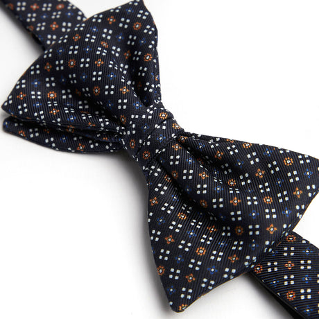 DARK BLUE PRE-KNOTTED SILK BOWTIE