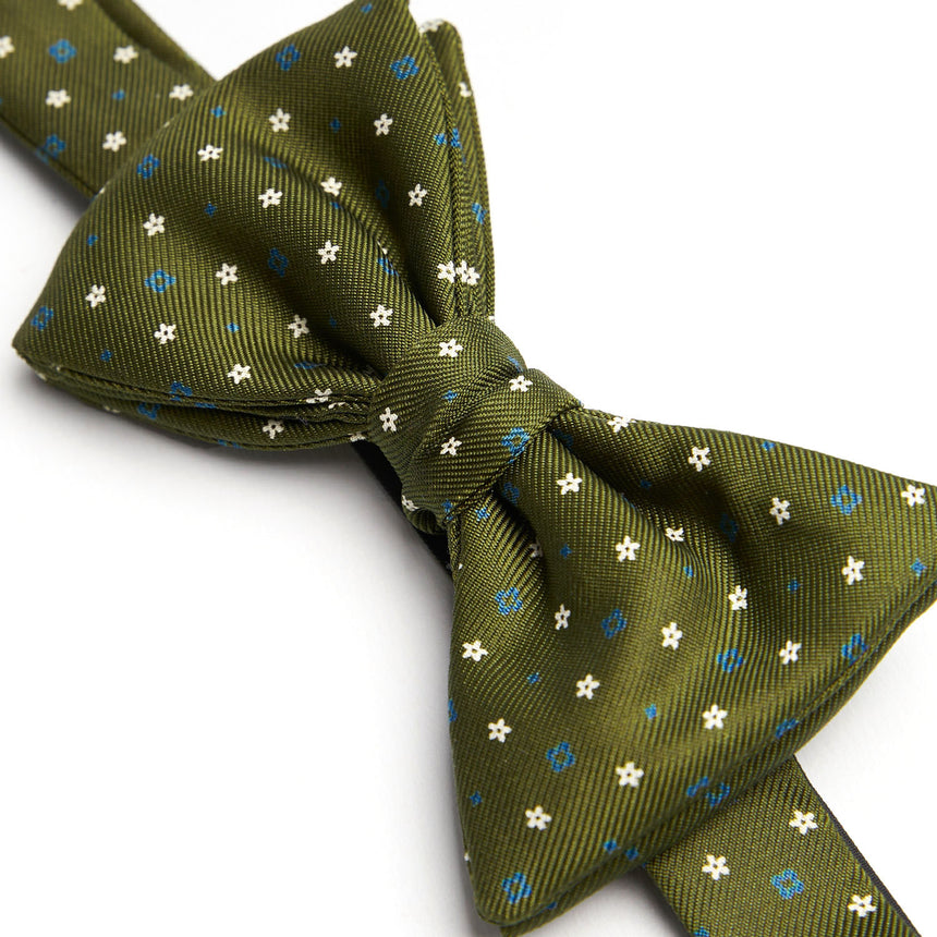 OLIVE GREEN PRE-KNOTTED BOWTIE