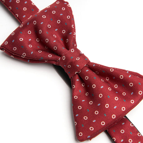 BURGUNDY PRE-KNOTTED SILK BOWTIE