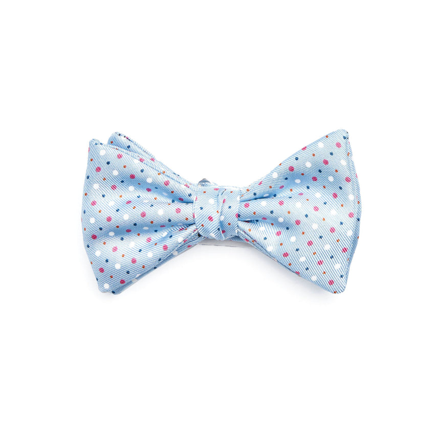 LIGHT BLUE PRE-KNOTTED SILK BOWTIE