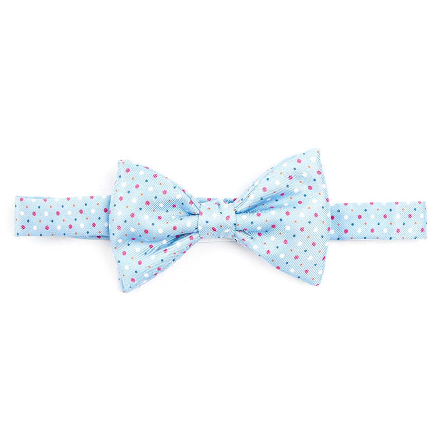 LIGHT BLUE PRE-KNOTTED SILK BOWTIE