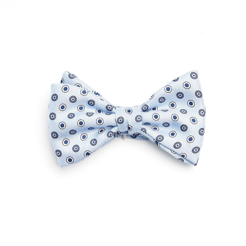 LIGHT BLUE PRE-KNOTTED SILK BOWTIE