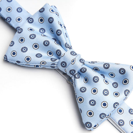 LIGHT BLUE PRE-KNOTTED SILK BOWTIE