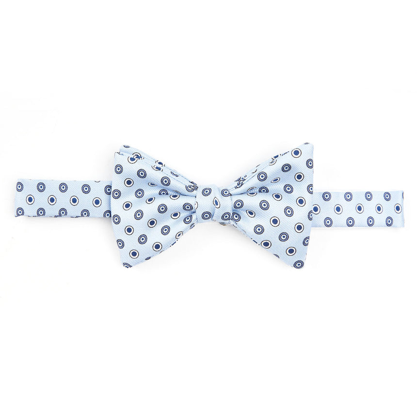 LIGHT BLUE PRE-KNOTTED SILK BOWTIE