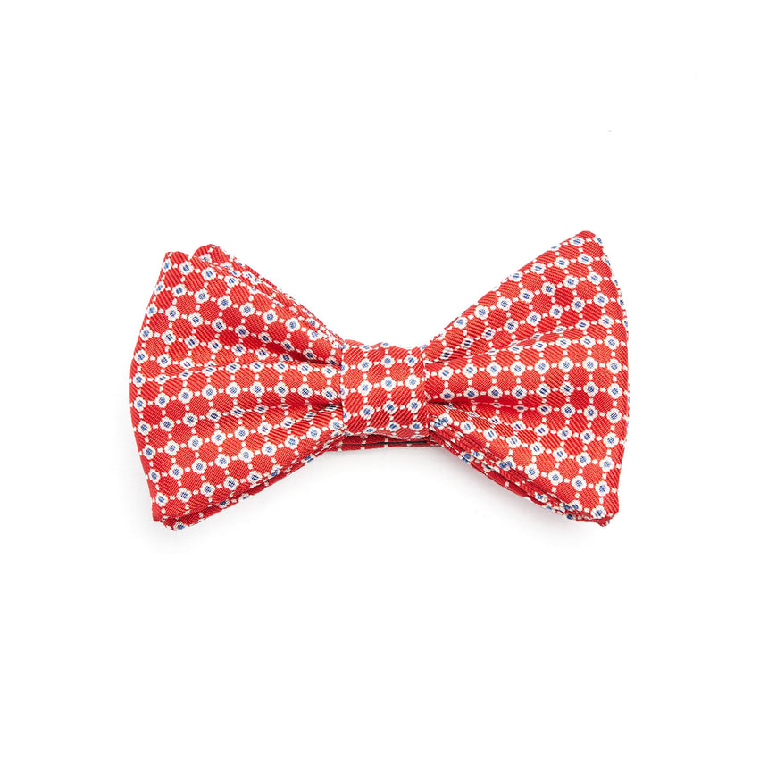 RED PRE-KNOTTED SILK BOWTIE