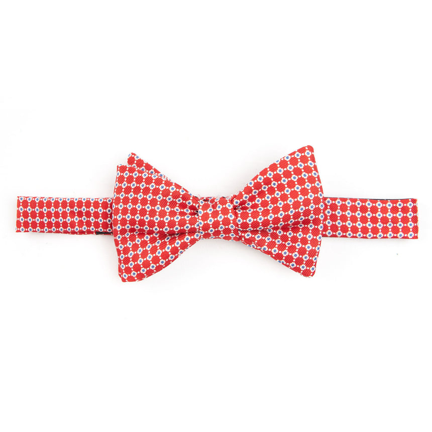 RED PRE-KNOTTED SILK BOWTIE