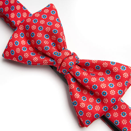 RED PRE-KNOTTED SILK BOWTIE