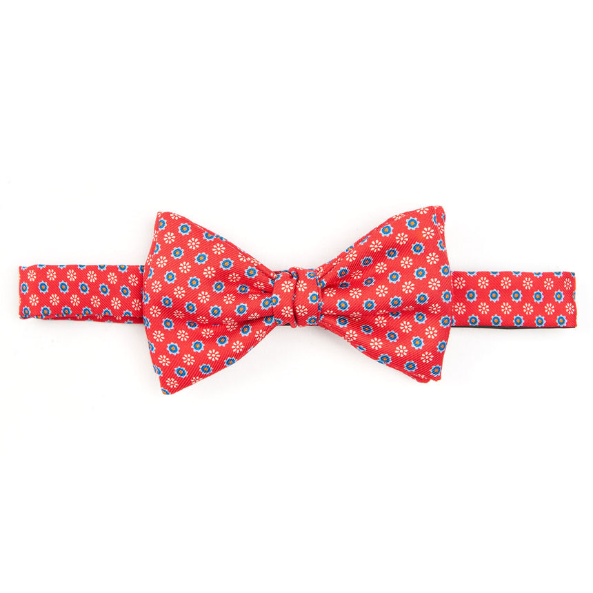 RED PRE-KNOTTED SILK BOWTIE