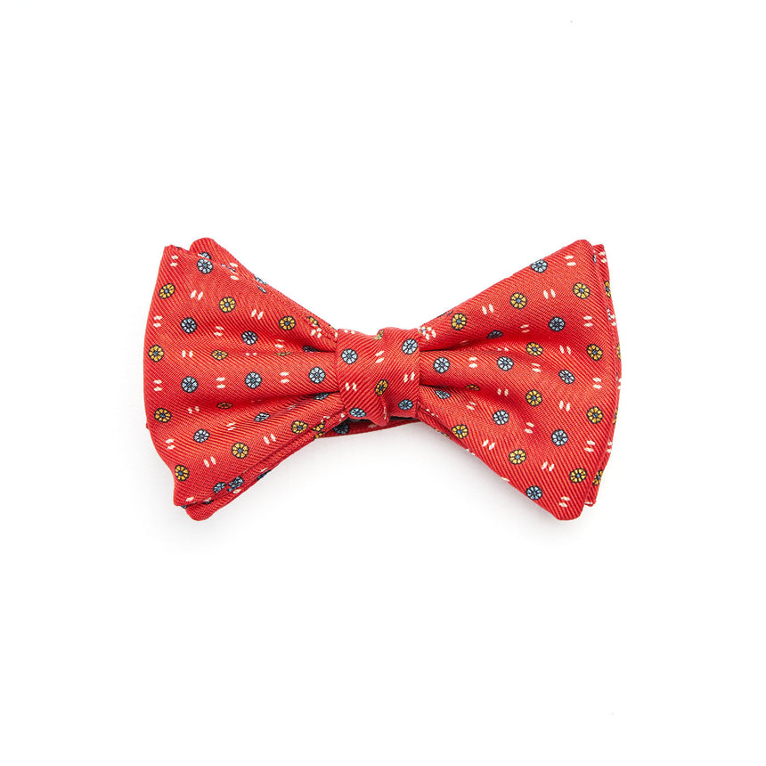 RED PRE-KNOTTED SILK BOWTIE