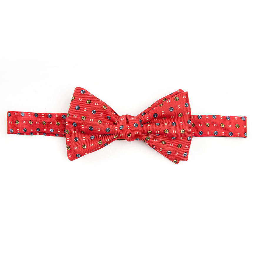 RED PRE-KNOTTED SILK BOWTIE