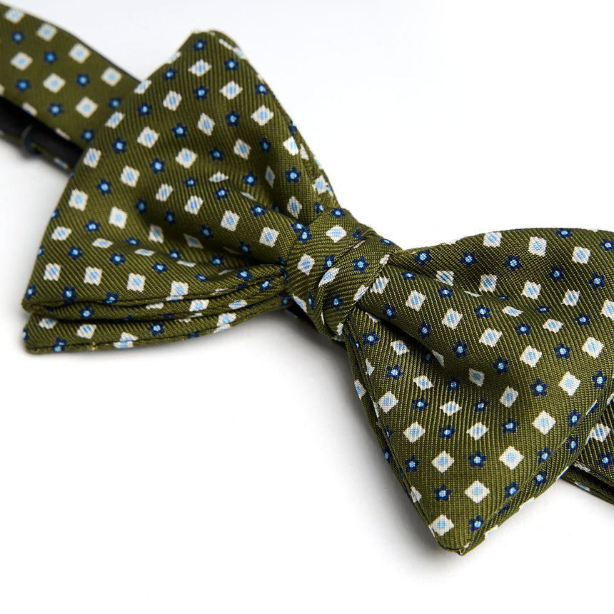 OLIVE GREEN PRE-KNOTTED BOWTIE