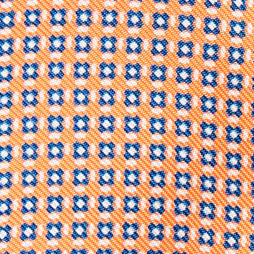 ORANGE SILK BOWTIE TO SELF-TIE