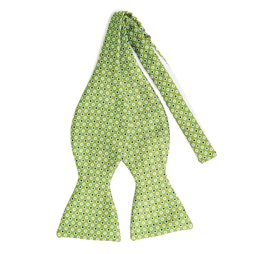 LIGHT GREEN SILK BOWTIE TO SELF-TIE