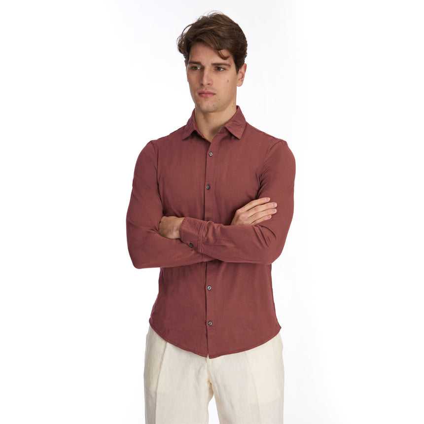 POLO CAMICIA MARRONE CHIARO