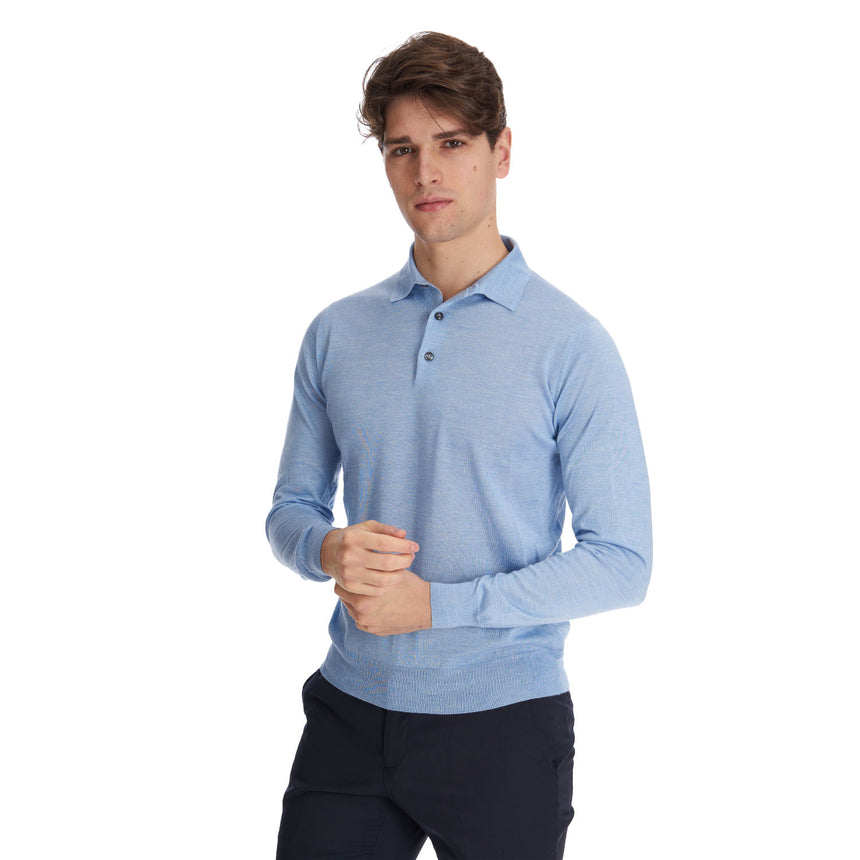 MAGLIA POLO AZZURRA