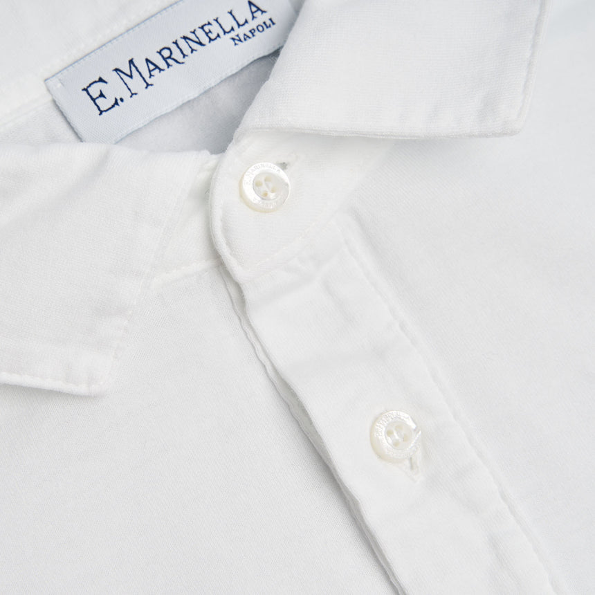 WHITE LONG SLEEVE POLO SHIRT