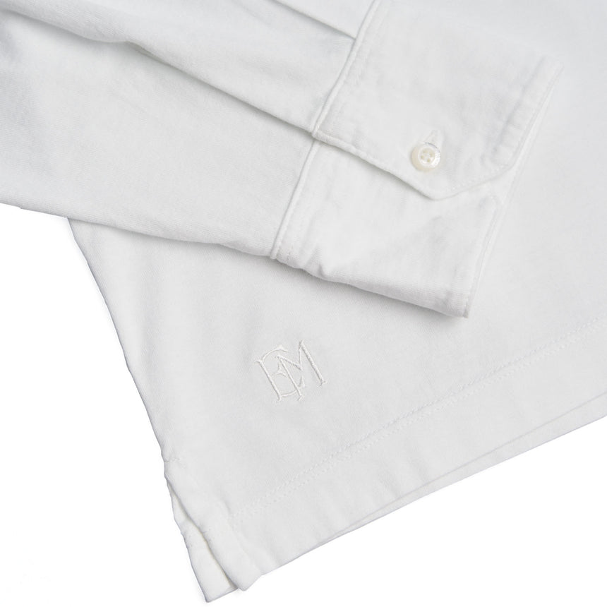 WHITE LONG SLEEVE POLO SHIRT