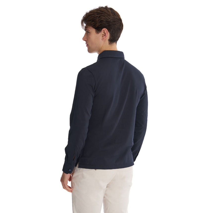 DARK BLUE LONG SLEEVE POLO