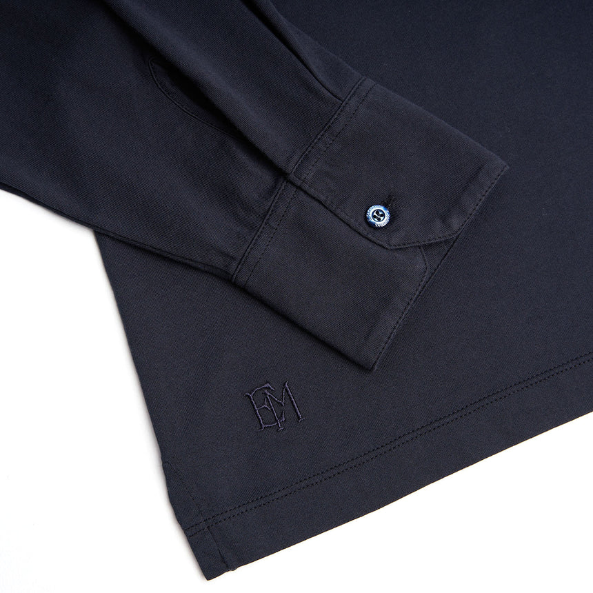 DARK BLUE LONG SLEEVE POLO SHIRT