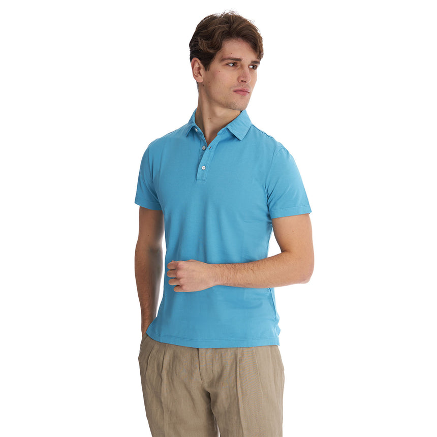 LIGHT BLUE SHORT SLEEVE POLO SHIRT