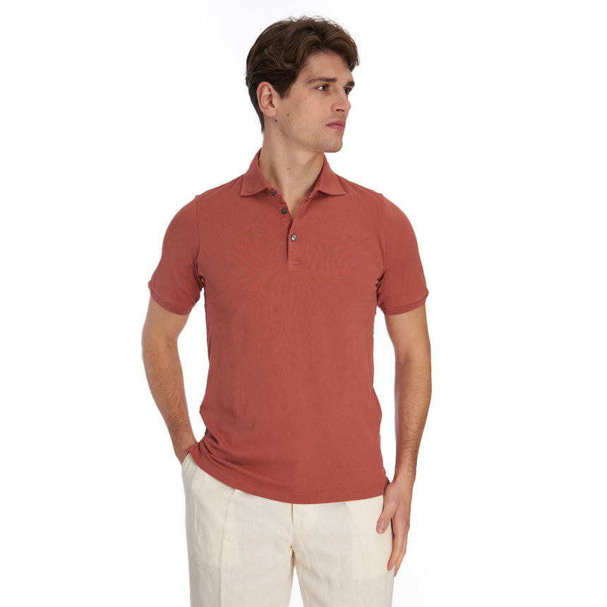 SALMON SHORT SLEEVE POLO