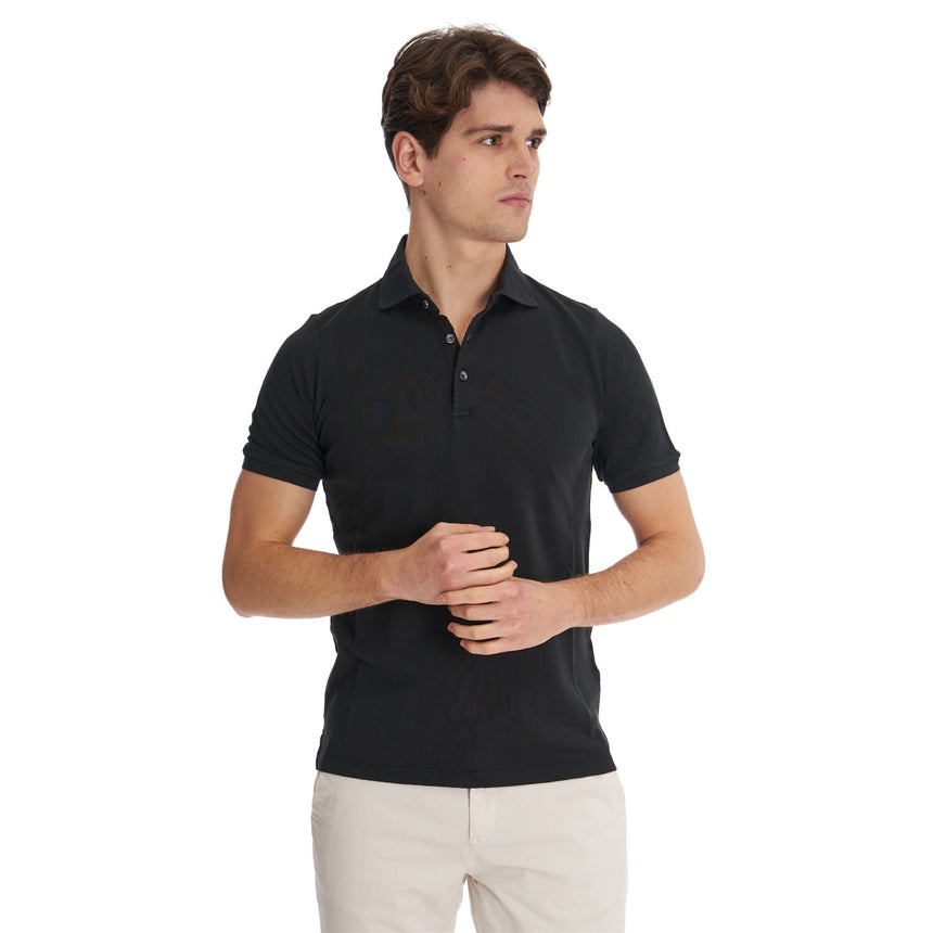 BLACK SHORT SLEEVE POLO