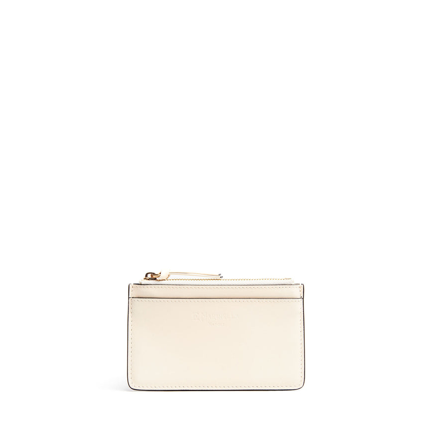 BEIGE ZIP CREDIT CARD HOLDER