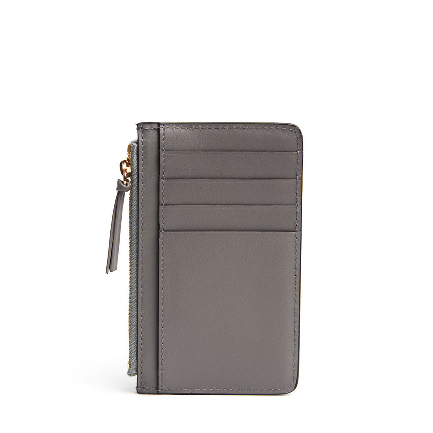 GREY ZIP CREDIT CARD HOLDER