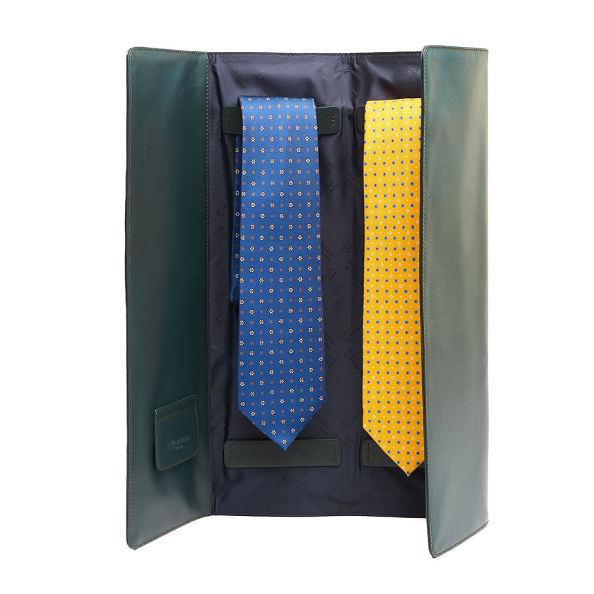 DARK GREEN TRAVEL TIE HOLDER