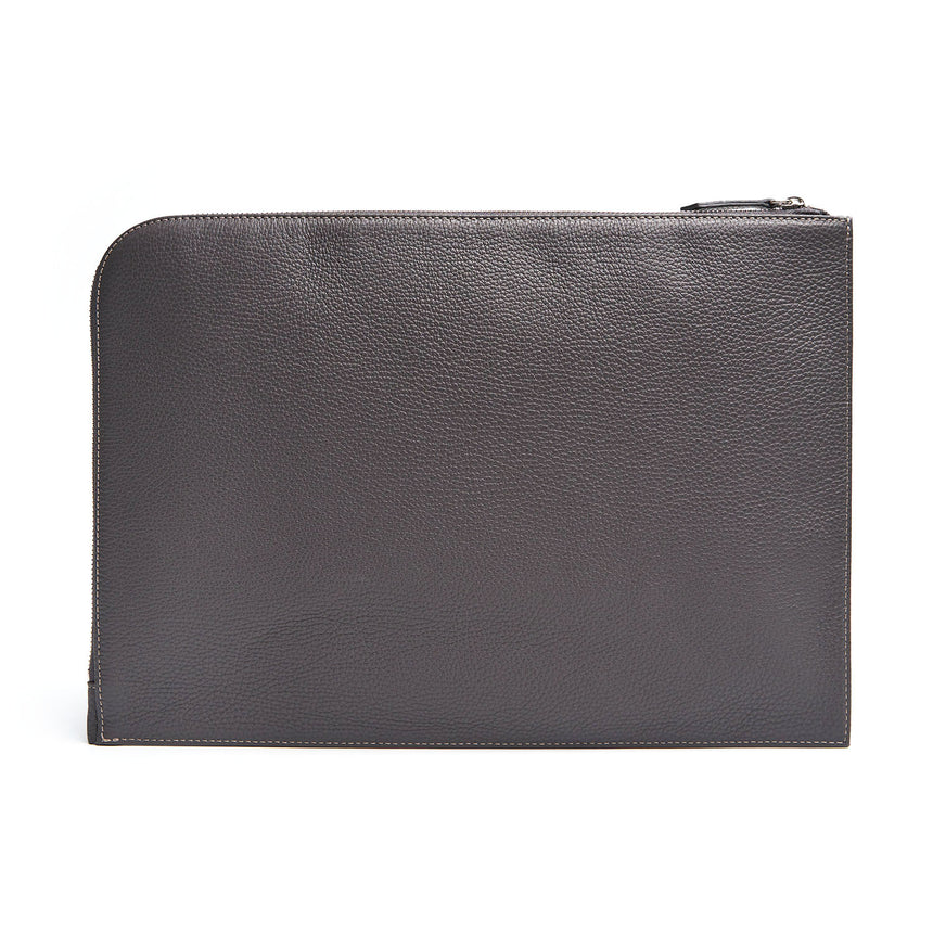 DARK GREY LEATHER PORTFOLIO